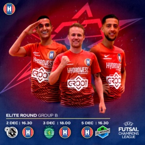 Debuut in Elite Ronde van UEFA Futsal Champions League voor "ons" Hovocubo